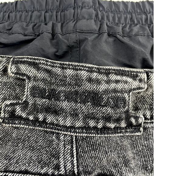 BLACKTAILOR W4 Denim Cargo Noise Jeans Size36 Black Double Waist Design - Picture 13 of 16
